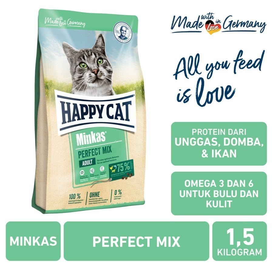 هپی کت میکس10kg Happy Cat Minkas Perfect Mix - تصویر 2