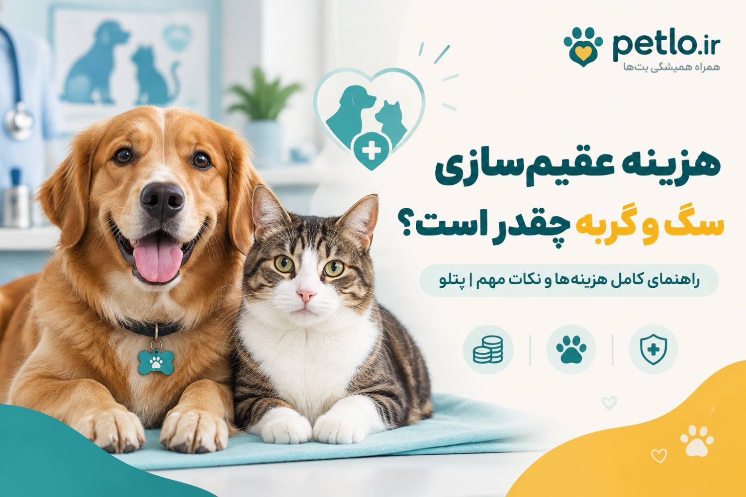 هزینه عقیم‌ سازی سگ و گربه