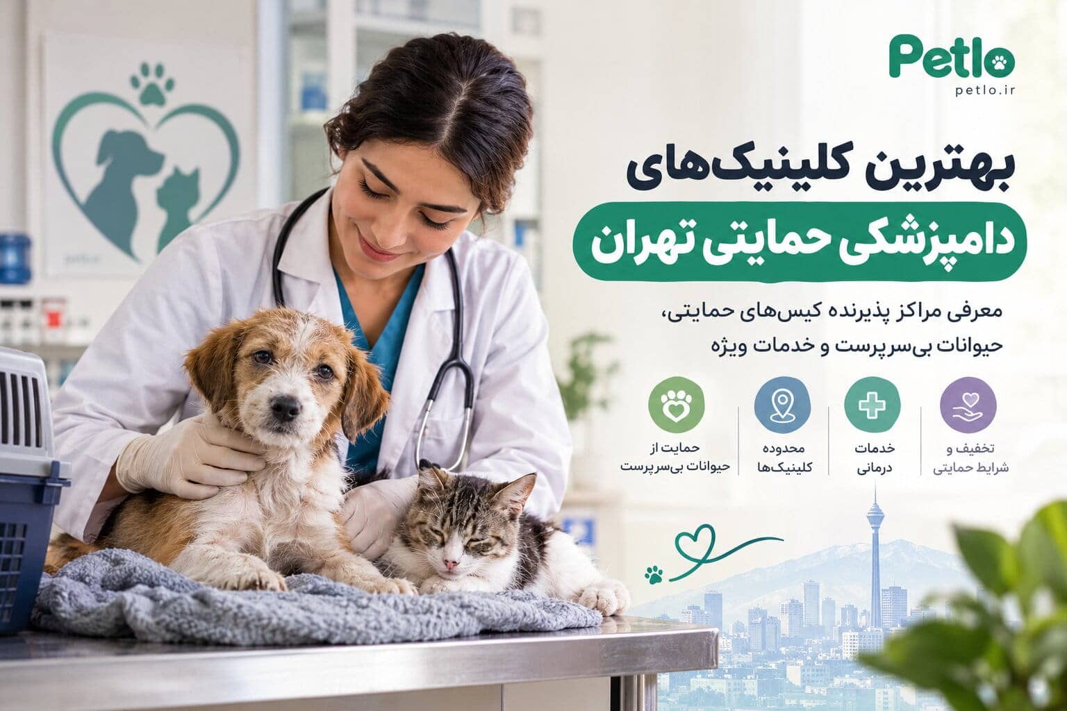 بهترین کلینیک‌های دامپزشکی حمایتی تهران